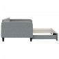 vidaXL Tagesbett Ausziehbar Hellgrau 100x200 cm Stoff vidaXL Tagesbett Ausziehbar Hellgrau 100x200 cm Stoff