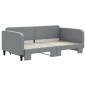 vidaXL Tagesbett Ausziehbar Hellgrau 90x190 cm Stoff vidaXL Tagesbett Ausziehbar Hellgrau 90x190 cm Stoff
