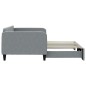 vidaXL Tagesbett Ausziehbar Hellgrau 90x190 cm Stoff vidaXL Tagesbett Ausziehbar Hellgrau 90x190 cm Stoff