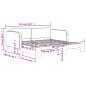 vidaXL Tagesbett Ausziehbar Hellgrau 90x190 cm Stoff vidaXL Tagesbett Ausziehbar Hellgrau 90x190 cm Stoff