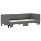 vidaXL Tagesbett Ausziehbar Dunkelgrau 80x200 cm Stoff vidaXL Tagesbett Ausziehbar Dunkelgrau 80x200 cm Stoff