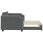 vidaXL Tagesbett Ausziehbar Dunkelgrau 90x190 cm Stoff vidaXL Tagesbett Ausziehbar Dunkelgrau 90x190 cm Stoff