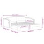 vidaXL Tagesbett Ausziehbar Dunkelgrau 90x190 cm Stoff vidaXL Tagesbett Ausziehbar Dunkelgrau 90x190 cm Stoff
