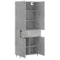vidaXL Highboard Betongrau 69,5x34x180 cm Holzwerkstoff vidaXL Highboard Betongrau 69,5x34x180 cm Holzwerkstoff