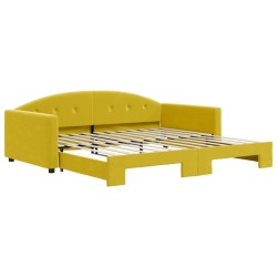 vidaXL Tagesbett Ausziehbar Gelb 100x200 cm Samt