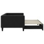 vidaXL Tagesbett Ausziehbar Schwarz 90x200 cm Stoff vidaXL Tagesbett Ausziehbar Schwarz 90x200 cm Stoff