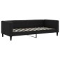 vidaXL Tagesbett Ausziehbar Schwarz 90x200 cm Stoff vidaXL Tagesbett Ausziehbar Schwarz 90x200 cm Stoff