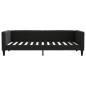 vidaXL Tagesbett Ausziehbar Schwarz 90x200 cm Stoff vidaXL Tagesbett Ausziehbar Schwarz 90x200 cm Stoff
