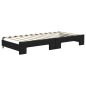 vidaXL Tagesbett Ausziehbar Schwarz 90x200 cm Stoff vidaXL Tagesbett Ausziehbar Schwarz 90x200 cm Stoff