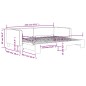vidaXL Tagesbett Ausziehbar Schwarz 90x200 cm Stoff vidaXL Tagesbett Ausziehbar Schwarz 90x200 cm Stoff