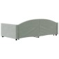 vidaXL Tagesbett Ausziehbar Hellgrau 100x200 cm Samt vidaXL Tagesbett Ausziehbar Hellgrau 100x200 cm Samt