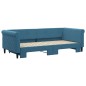 vidaXL Tagesbett Ausziehbar Blau 90x200 cm Samt vidaXL Tagesbett Ausziehbar Blau 90x200 cm Samt
