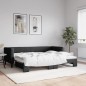 vidaXL Tagesbett Ausziehbar Schwarz 80x200 cm Stoff vidaXL Tagesbett Ausziehbar Schwarz 80x200 cm Stoff