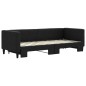 vidaXL Tagesbett Ausziehbar Schwarz 80x200 cm Stoff vidaXL Tagesbett Ausziehbar Schwarz 80x200 cm Stoff