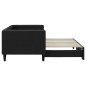 vidaXL Tagesbett Ausziehbar Schwarz 80x200 cm Stoff vidaXL Tagesbett Ausziehbar Schwarz 80x200 cm Stoff