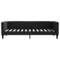 vidaXL Tagesbett Ausziehbar Schwarz 80x200 cm Stoff vidaXL Tagesbett Ausziehbar Schwarz 80x200 cm Stoff