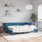 vidaXL Tagesbett Ausziehbar Blau 80x200 cm Samt vidaXL Tagesbett Ausziehbar Blau 80x200 cm Samt