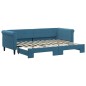 vidaXL Tagesbett Ausziehbar Blau 80x200 cm Samt vidaXL Tagesbett Ausziehbar Blau 80x200 cm Samt