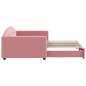 vidaXL Tagesbett Ausziehbar Rosa 100x200 cm Samt vidaXL Tagesbett Ausziehbar Rosa 100x200 cm Samt