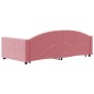 vidaXL Tagesbett Ausziehbar Rosa 100x200 cm Samt vidaXL Tagesbett Ausziehbar Rosa 100x200 cm Samt