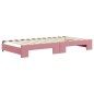 vidaXL Tagesbett Ausziehbar Rosa 100x200 cm Samt vidaXL Tagesbett Ausziehbar Rosa 100x200 cm Samt