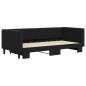 vidaXL Tagesbett Ausziehbar Schwarz 90x190 cm Samt vidaXL Tagesbett Ausziehbar Schwarz 90x190 cm Samt