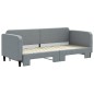 vidaXL Tagesbett Ausziehbar Hellgrau 80x200 cm Stoff