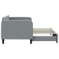 vidaXL Tagesbett Ausziehbar Hellgrau 80x200 cm Stoff