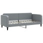 vidaXL Tagesbett Ausziehbar Hellgrau 80x200 cm Stoff
