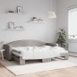 vidaXL Tagesbett Ausziehbar Taupe 80x200 cm Stoff vidaXL Tagesbett Ausziehbar Taupe 80x200 cm Stoff