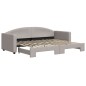 vidaXL Tagesbett Ausziehbar Taupe 80x200 cm Stoff vidaXL Tagesbett Ausziehbar Taupe 80x200 cm Stoff