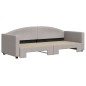 vidaXL Tagesbett Ausziehbar Taupe 80x200 cm Stoff vidaXL Tagesbett Ausziehbar Taupe 80x200 cm Stoff