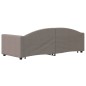 vidaXL Tagesbett Ausziehbar Taupe 80x200 cm Stoff vidaXL Tagesbett Ausziehbar Taupe 80x200 cm Stoff