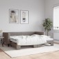 vidaXL Tagesbett Ausziehbar Taupe 90x200 cm Stoff vidaXL Tagesbett Ausziehbar Taupe 90x200 cm Stoff