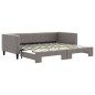 vidaXL Tagesbett Ausziehbar Taupe 90x200 cm Stoff vidaXL Tagesbett Ausziehbar Taupe 90x200 cm Stoff