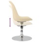 Esszimmerstühle 2 Stk. Drehbar Creme Stoff Esszimmerstühle 2 Stk. Drehbar Creme Stoff