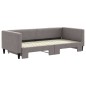 vidaXL Tagesbett Ausziehbar Taupe 90x200 cm Stoff vidaXL Tagesbett Ausziehbar Taupe 90x200 cm Stoff