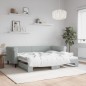 vidaXL Tagesbett Ausziehbar Hellgrau 90x190 cm Samt vidaXL Tagesbett Ausziehbar Hellgrau 90x190 cm Samt