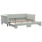 vidaXL Tagesbett Ausziehbar Hellgrau 90x190 cm Samt vidaXL Tagesbett Ausziehbar Hellgrau 90x190 cm Samt
