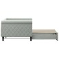 vidaXL Tagesbett Ausziehbar Hellgrau 90x190 cm Samt vidaXL Tagesbett Ausziehbar Hellgrau 90x190 cm Samt