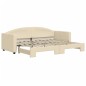 vidaXL Tagesbett Ausziehbar Creme 80x200 cm Stoff vidaXL Tagesbett Ausziehbar Creme 80x200 cm Stoff