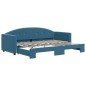 vidaXL Tagesbett Ausziehbar Blau 80x200 cm Samt vidaXL Tagesbett Ausziehbar Blau 80x200 cm Samt