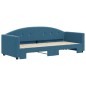 vidaXL Tagesbett Ausziehbar Blau 80x200 cm Samt vidaXL Tagesbett Ausziehbar Blau 80x200 cm Samt