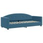 vidaXL Tagesbett Ausziehbar Blau 80x200 cm Samt vidaXL Tagesbett Ausziehbar Blau 80x200 cm Samt