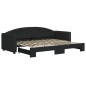 vidaXL Tagesbett Ausziehbar Schwarz 80x200 cm Stoff vidaXL Tagesbett Ausziehbar Schwarz 80x200 cm Stoff