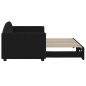 vidaXL Tagesbett Ausziehbar Schwarz 80x200 cm Stoff vidaXL Tagesbett Ausziehbar Schwarz 80x200 cm Stoff