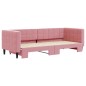 vidaXL Tagesbett Ausziehbar Rosa 80x200 cm Samt vidaXL Tagesbett Ausziehbar Rosa 80x200 cm Samt