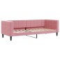 vidaXL Tagesbett Ausziehbar Rosa 80x200 cm Samt vidaXL Tagesbett Ausziehbar Rosa 80x200 cm Samt
