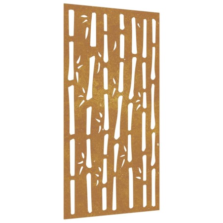 vidaXL Garten-Wanddeko 105x55 cm Cortenstahl Bambus-Design