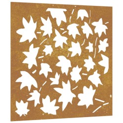 vidaXL Garten-Wanddeko 55x55 cm Cortenstahl Ahornblatt-Design